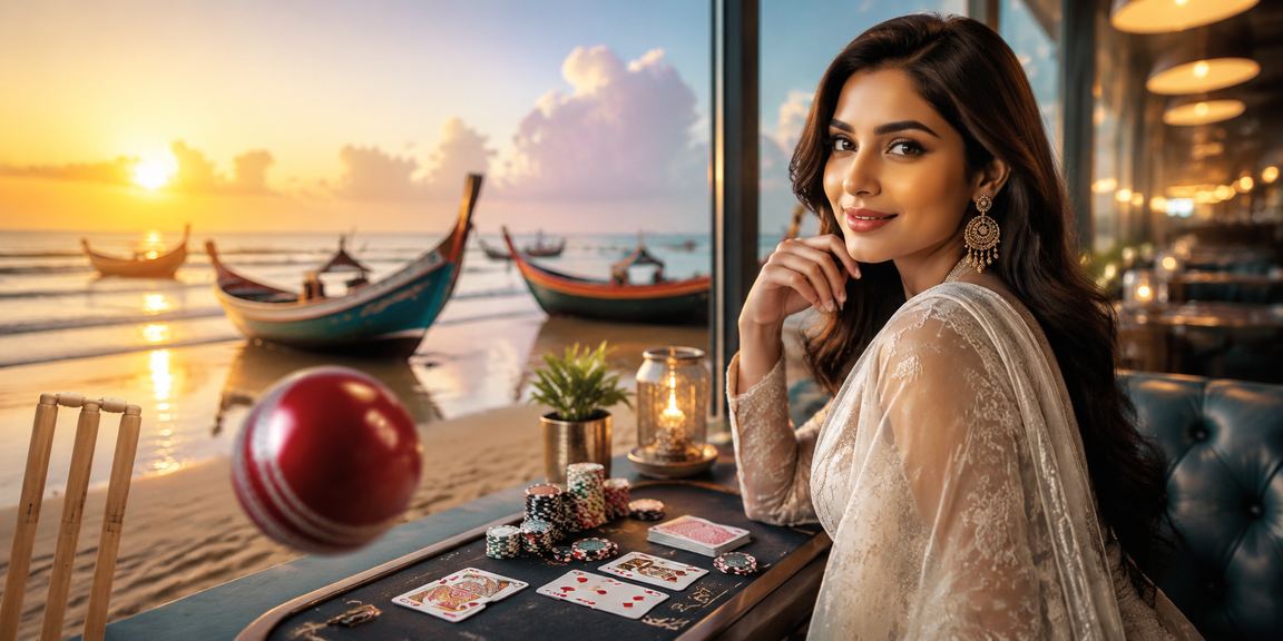 কক্সবাজার সমুদ্র সৈকতে ক্রিকেট বেটিং উপভোগ করছেন একজন বেটার